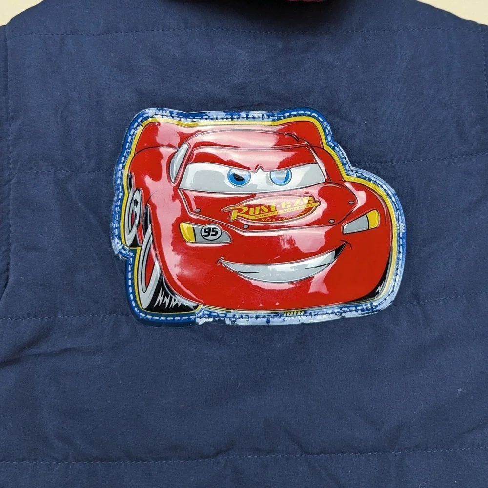 Vintage Cars Disney Pixar Lightning Puff Vest Hoodie 2pc Combo 12 Months‎ NWT